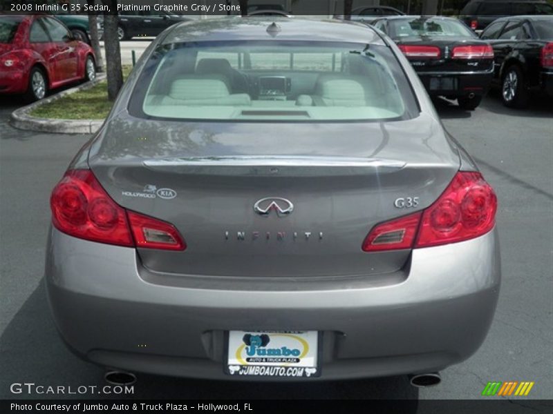 Platinum Graphite Gray / Stone 2008 Infiniti G 35 Sedan