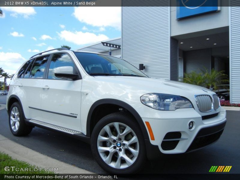 Alpine White / Sand Beige 2012 BMW X5 xDrive35i