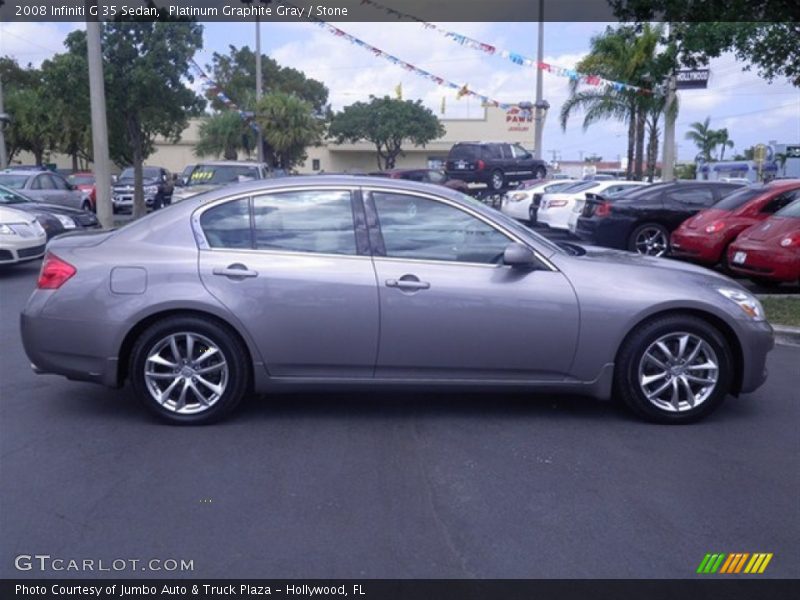 Platinum Graphite Gray / Stone 2008 Infiniti G 35 Sedan