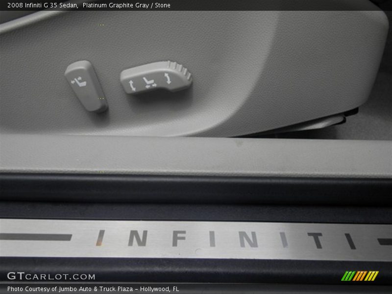 Platinum Graphite Gray / Stone 2008 Infiniti G 35 Sedan