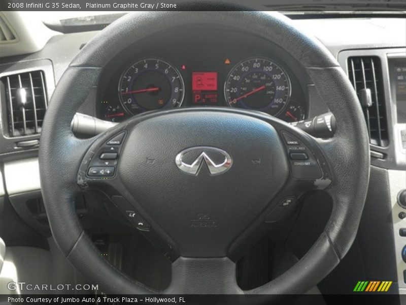Platinum Graphite Gray / Stone 2008 Infiniti G 35 Sedan