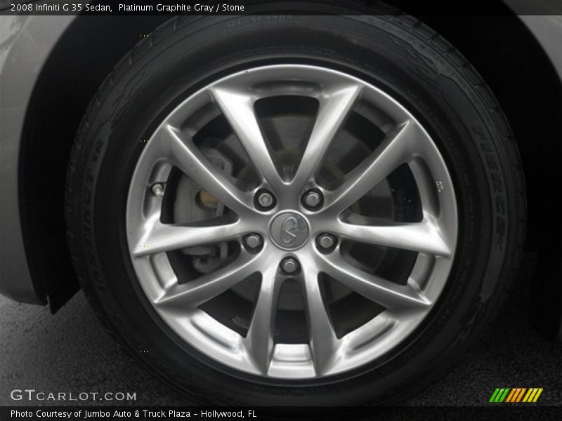 Platinum Graphite Gray / Stone 2008 Infiniti G 35 Sedan