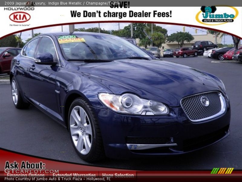 Indigo Blue Metallic / Champagne/Truffle 2009 Jaguar XF Luxury