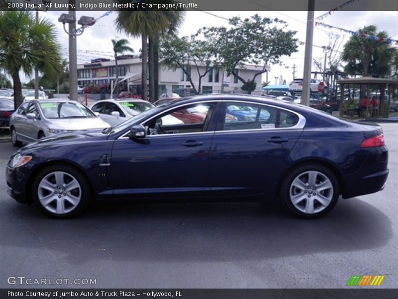 Indigo Blue Metallic / Champagne/Truffle 2009 Jaguar XF Luxury