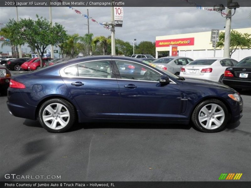 Indigo Blue Metallic / Champagne/Truffle 2009 Jaguar XF Luxury
