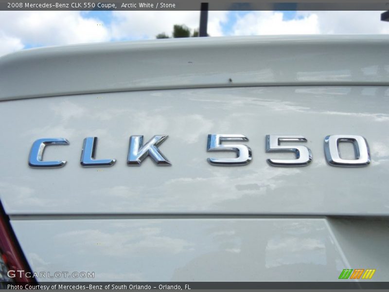 Arctic White / Stone 2008 Mercedes-Benz CLK 550 Coupe