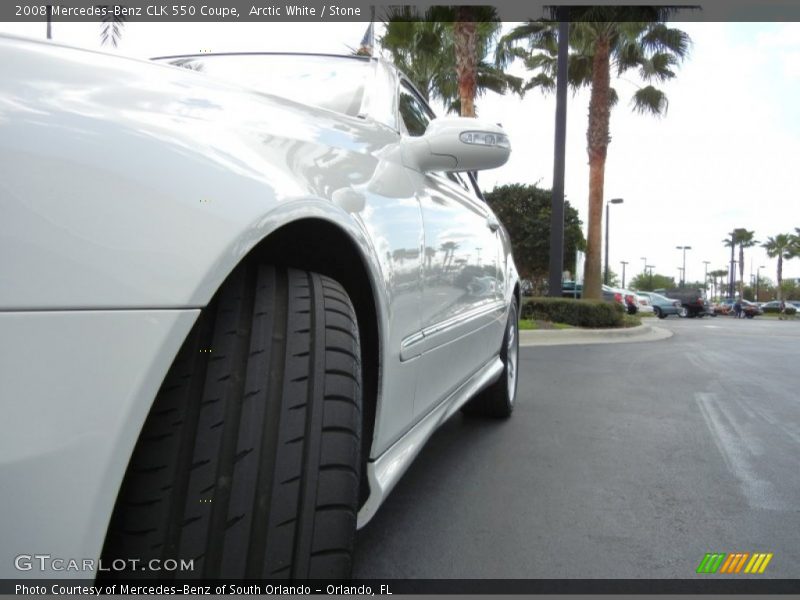 Arctic White / Stone 2008 Mercedes-Benz CLK 550 Coupe