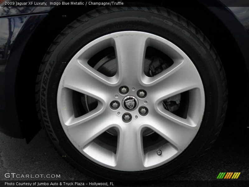 Indigo Blue Metallic / Champagne/Truffle 2009 Jaguar XF Luxury