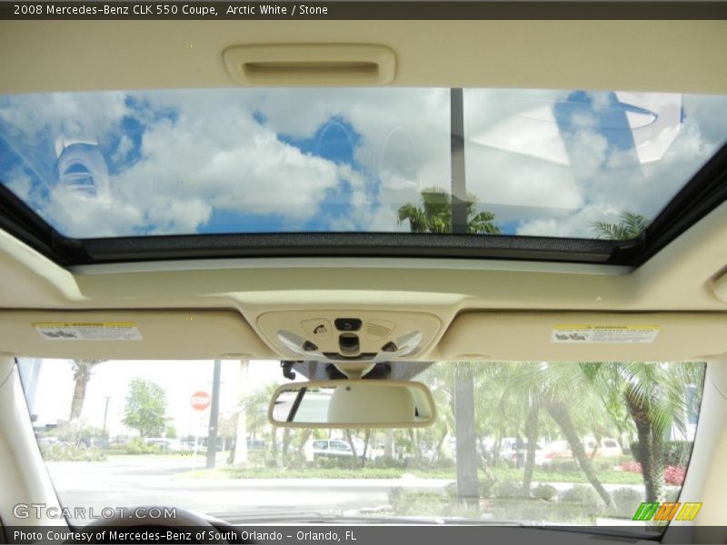 Arctic White / Stone 2008 Mercedes-Benz CLK 550 Coupe