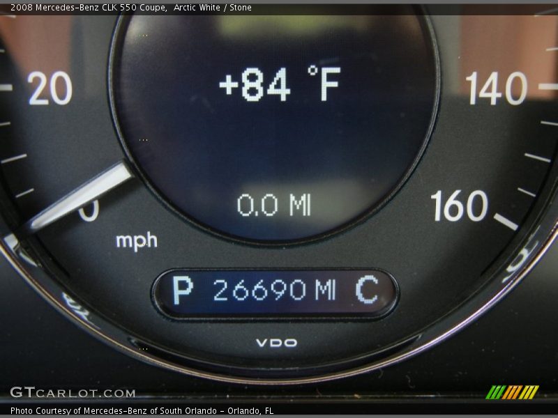 Arctic White / Stone 2008 Mercedes-Benz CLK 550 Coupe