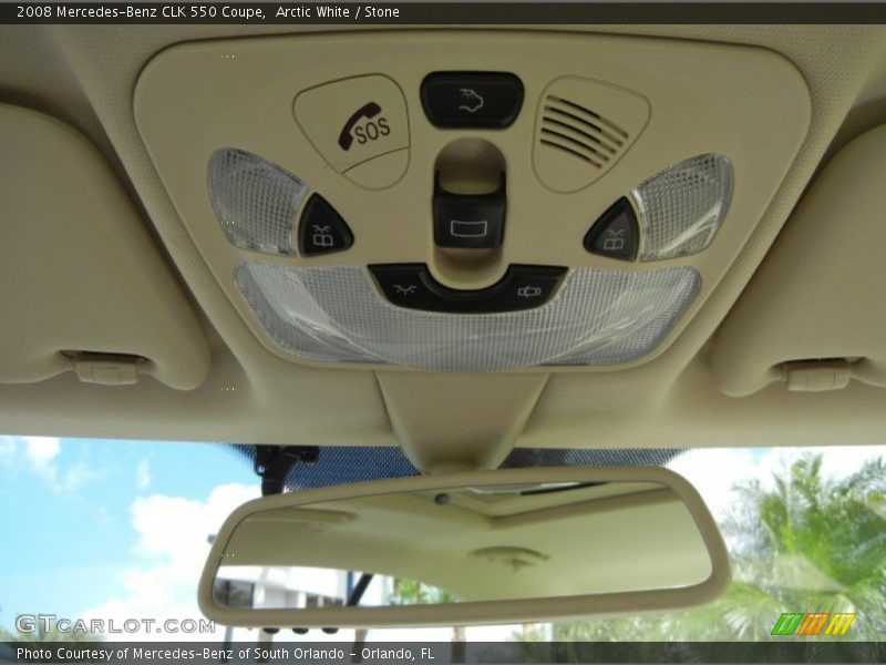 Arctic White / Stone 2008 Mercedes-Benz CLK 550 Coupe