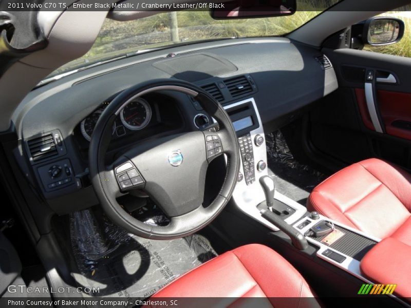 Ember Black Metallic / Cranberry Leather/Off Black 2011 Volvo C70 T5