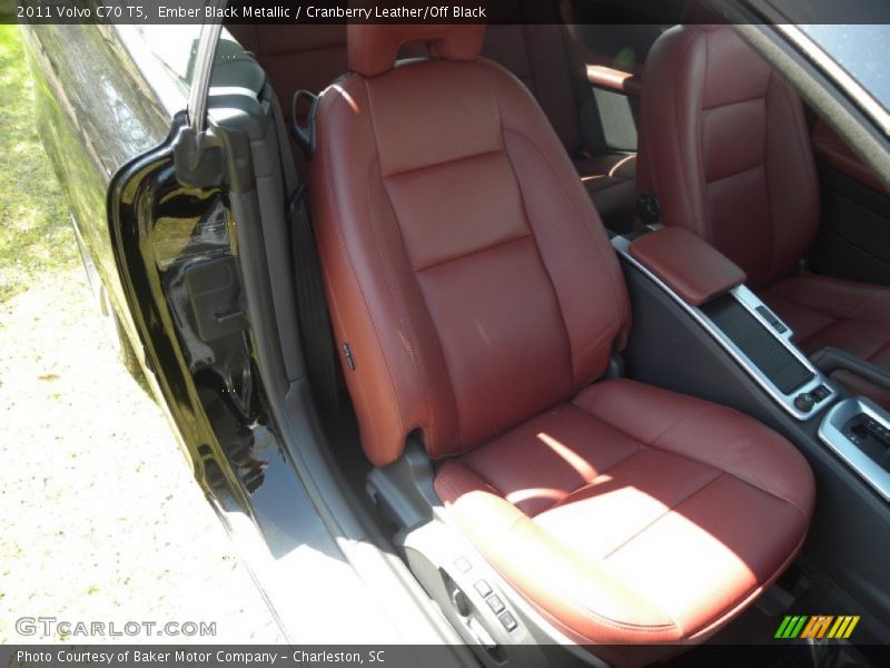 Ember Black Metallic / Cranberry Leather/Off Black 2011 Volvo C70 T5