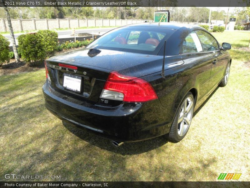 Ember Black Metallic / Cranberry Leather/Off Black 2011 Volvo C70 T5