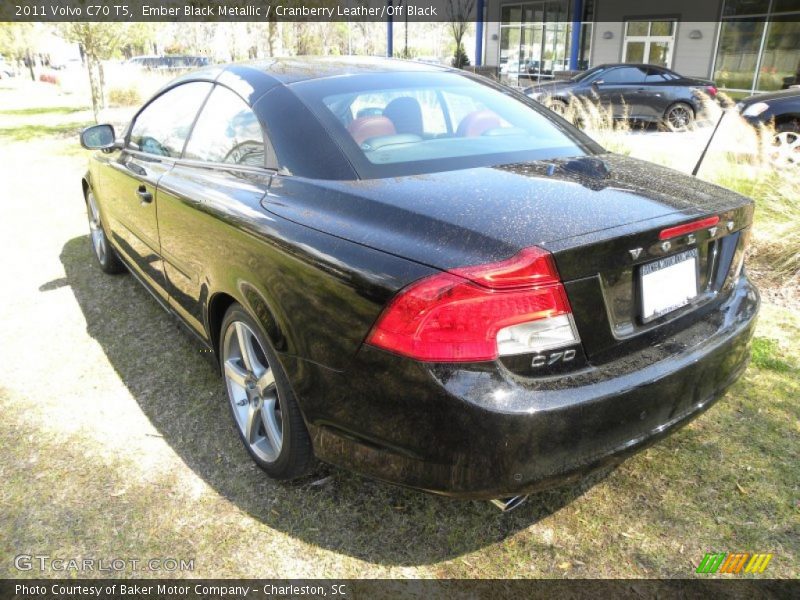 Ember Black Metallic / Cranberry Leather/Off Black 2011 Volvo C70 T5