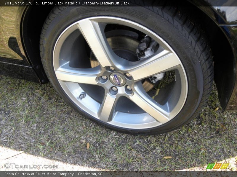 Ember Black Metallic / Cranberry Leather/Off Black 2011 Volvo C70 T5