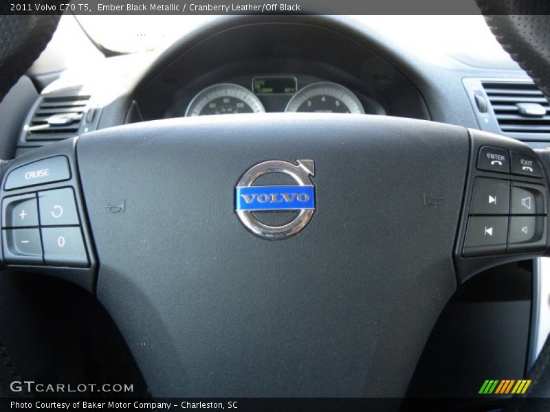 Ember Black Metallic / Cranberry Leather/Off Black 2011 Volvo C70 T5
