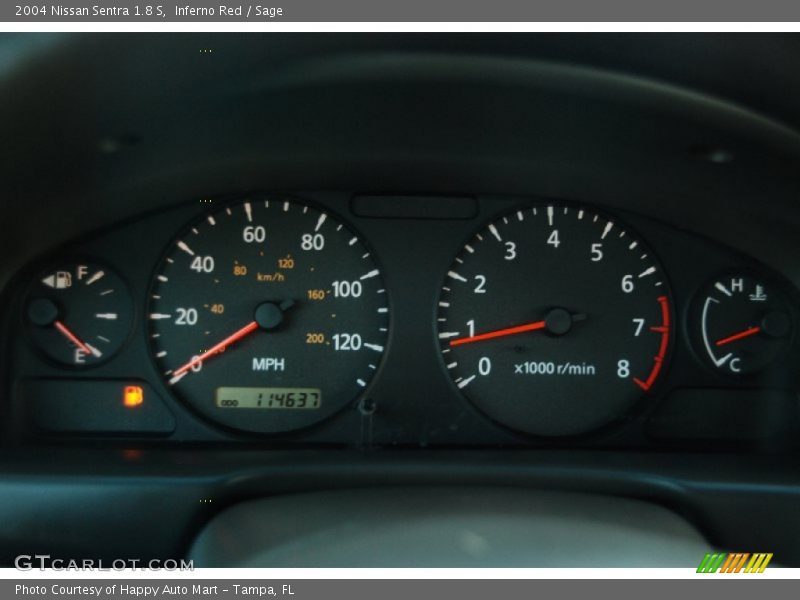 Inferno Red / Sage 2004 Nissan Sentra 1.8 S