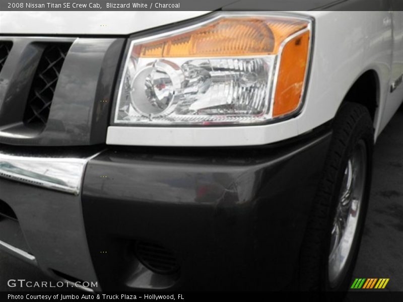 Blizzard White / Charcoal 2008 Nissan Titan SE Crew Cab