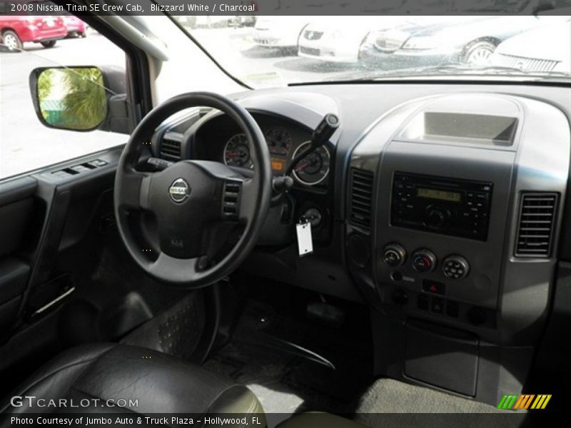 Blizzard White / Charcoal 2008 Nissan Titan SE Crew Cab