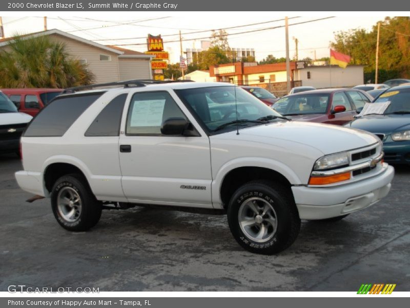Summit White / Graphite Gray 2000 Chevrolet Blazer LS