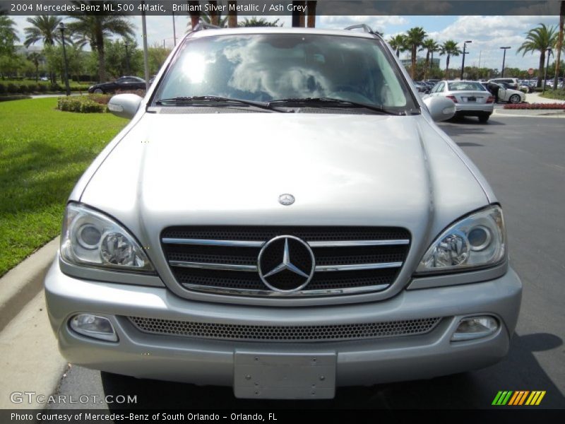 Brilliant Silver Metallic / Ash Grey 2004 Mercedes-Benz ML 500 4Matic