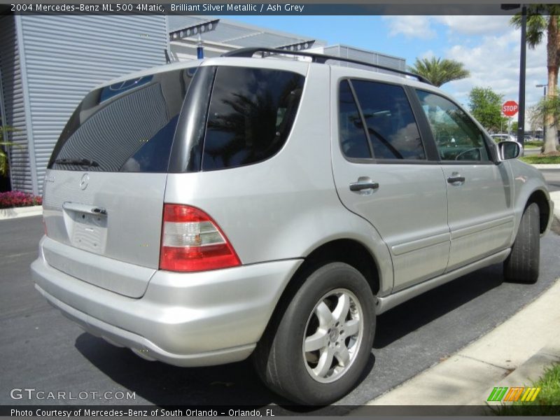 Brilliant Silver Metallic / Ash Grey 2004 Mercedes-Benz ML 500 4Matic