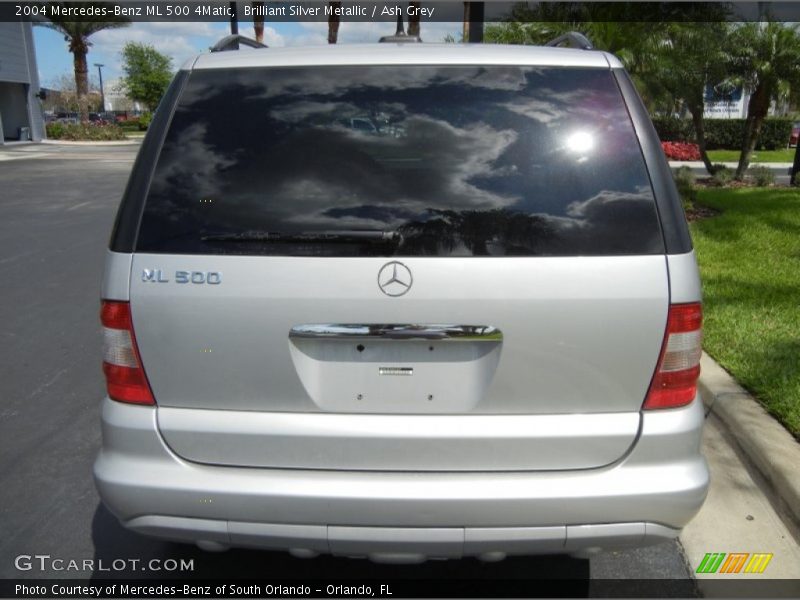 Brilliant Silver Metallic / Ash Grey 2004 Mercedes-Benz ML 500 4Matic