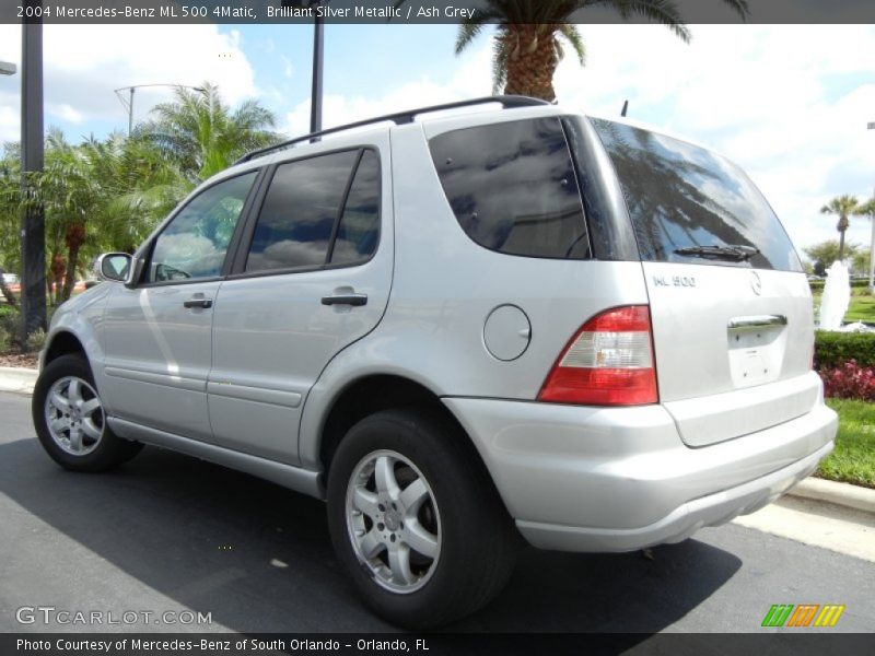 Brilliant Silver Metallic / Ash Grey 2004 Mercedes-Benz ML 500 4Matic