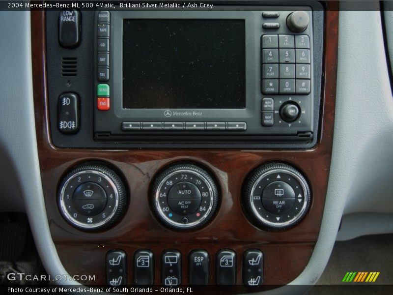 Controls of 2004 ML 500 4Matic