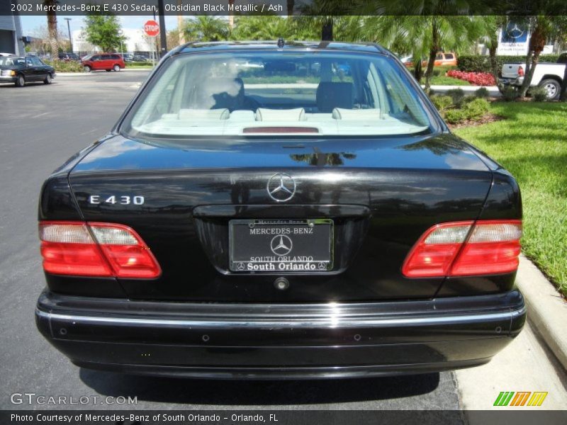 Obsidian Black Metallic / Ash 2002 Mercedes-Benz E 430 Sedan