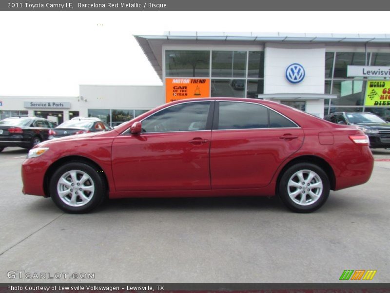 Barcelona Red Metallic / Bisque 2011 Toyota Camry LE
