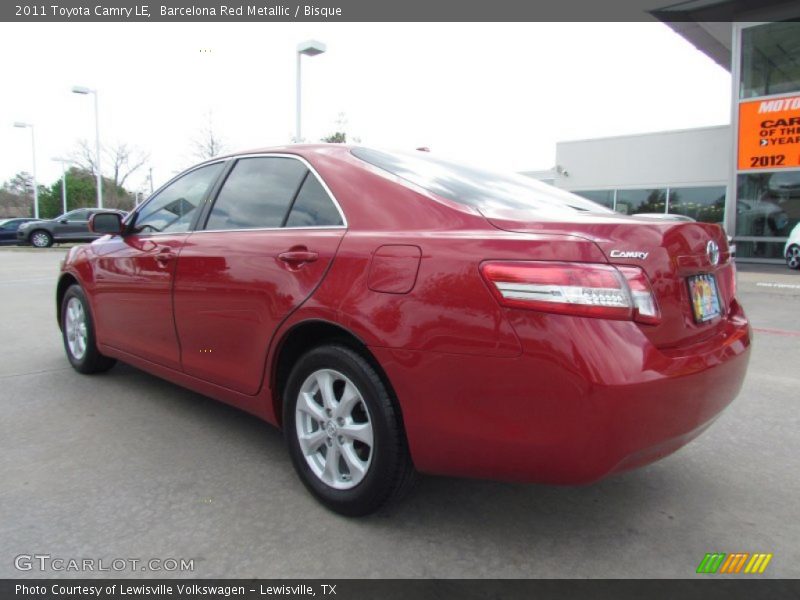 Barcelona Red Metallic / Bisque 2011 Toyota Camry LE