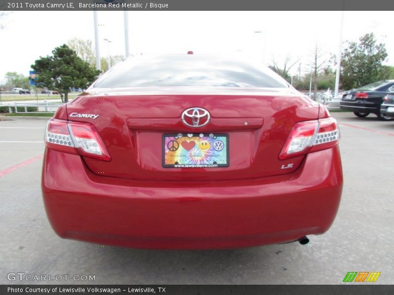 Barcelona Red Metallic / Bisque 2011 Toyota Camry LE