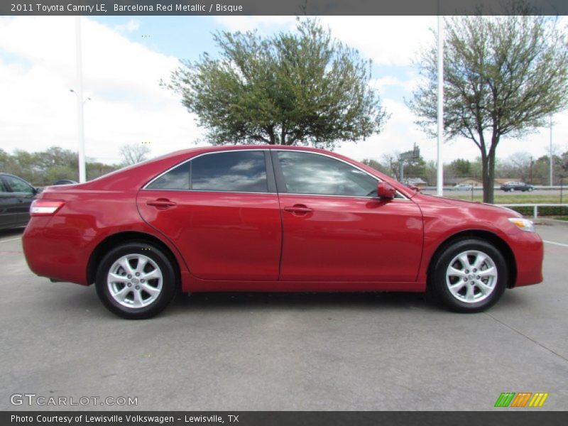 Barcelona Red Metallic / Bisque 2011 Toyota Camry LE