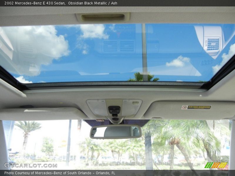 Sunroof of 2002 E 430 Sedan