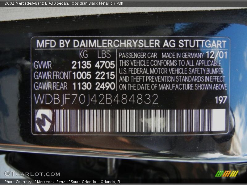 197 - 2002 Mercedes-Benz E 430 Sedan