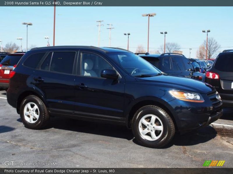 Deepwater Blue / Gray 2008 Hyundai Santa Fe GLS 4WD