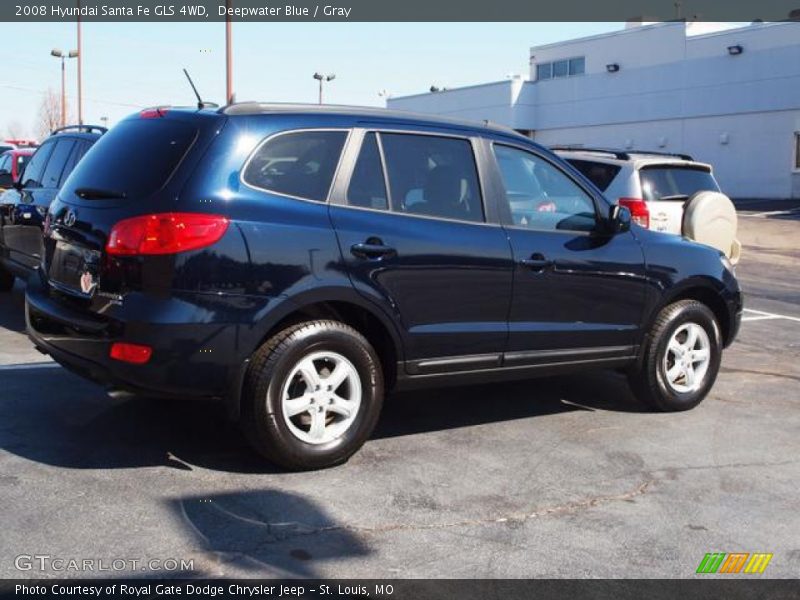 Deepwater Blue / Gray 2008 Hyundai Santa Fe GLS 4WD