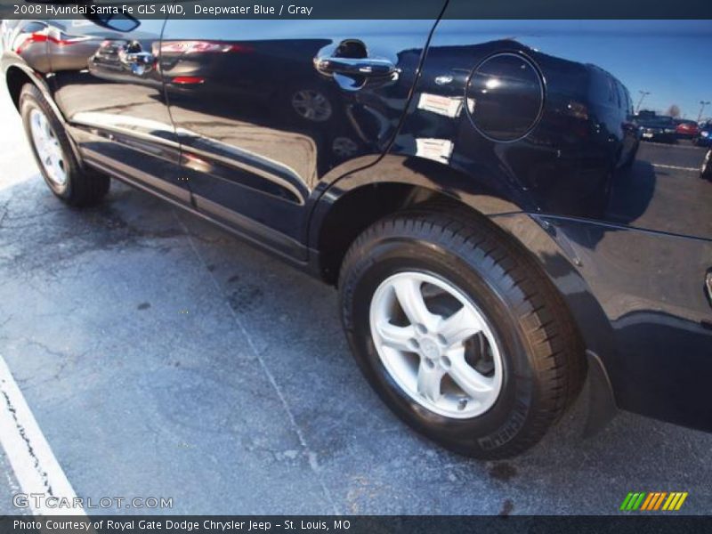 Deepwater Blue / Gray 2008 Hyundai Santa Fe GLS 4WD