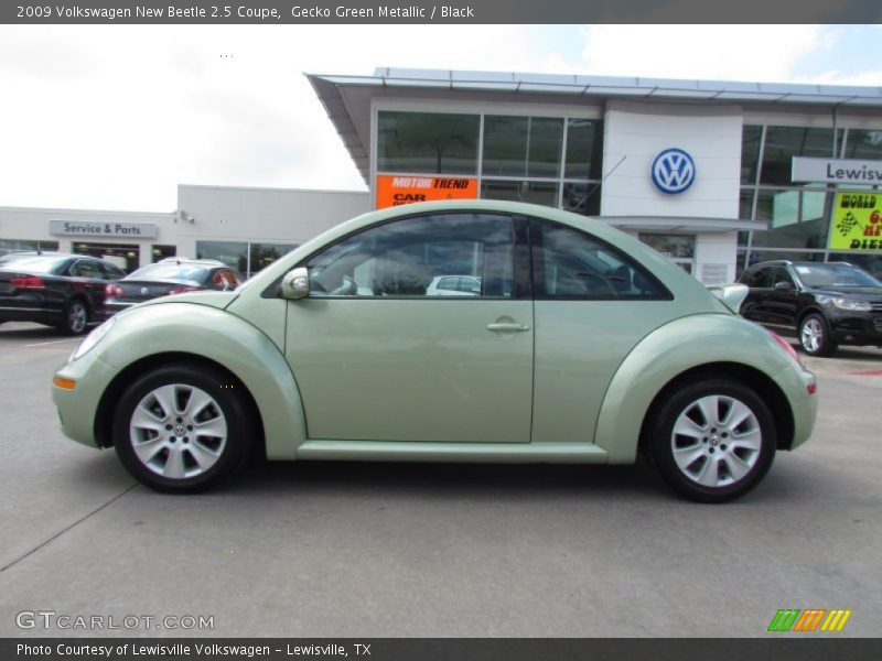 Gecko Green Metallic / Black 2009 Volkswagen New Beetle 2.5 Coupe