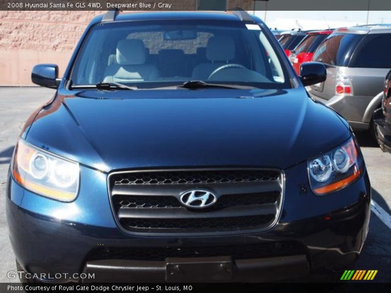 Deepwater Blue / Gray 2008 Hyundai Santa Fe GLS 4WD
