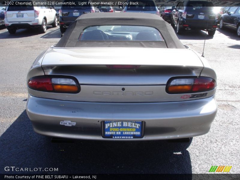 Light Pewter Metallic / Ebony Black 2002 Chevrolet Camaro Z28 Convertible