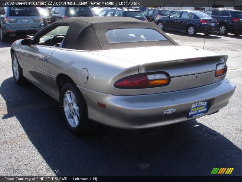 Light Pewter Metallic / Ebony Black 2002 Chevrolet Camaro Z28 Convertible