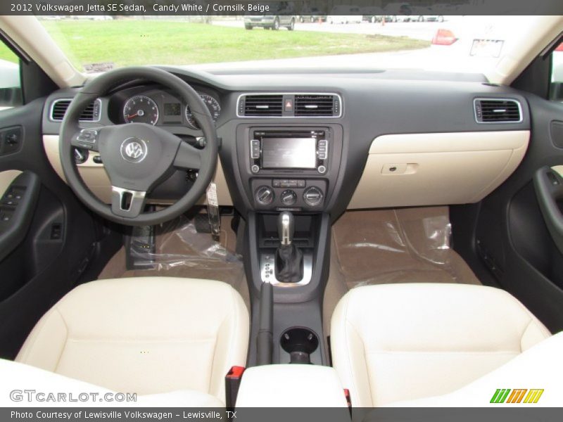 Candy White / Cornsilk Beige 2012 Volkswagen Jetta SE Sedan