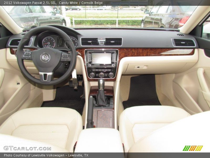 Candy White / Cornsilk Beige 2012 Volkswagen Passat 2.5L SEL