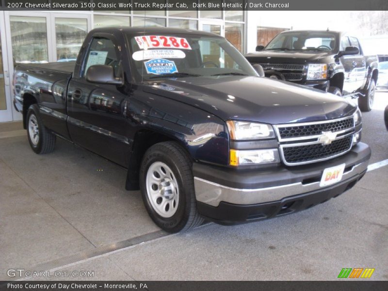 Dark Blue Metallic / Dark Charcoal 2007 Chevrolet Silverado 1500 Classic Work Truck Regular Cab