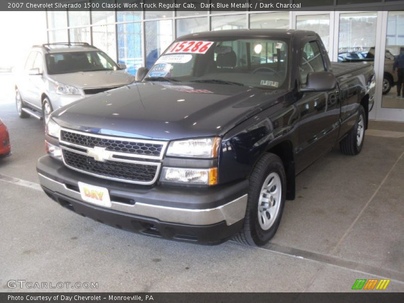 Dark Blue Metallic / Dark Charcoal 2007 Chevrolet Silverado 1500 Classic Work Truck Regular Cab
