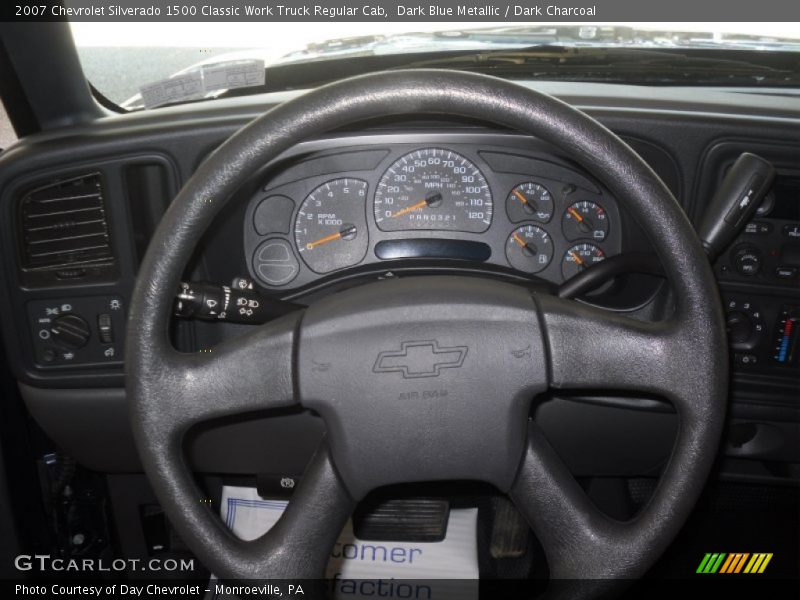 Dark Blue Metallic / Dark Charcoal 2007 Chevrolet Silverado 1500 Classic Work Truck Regular Cab