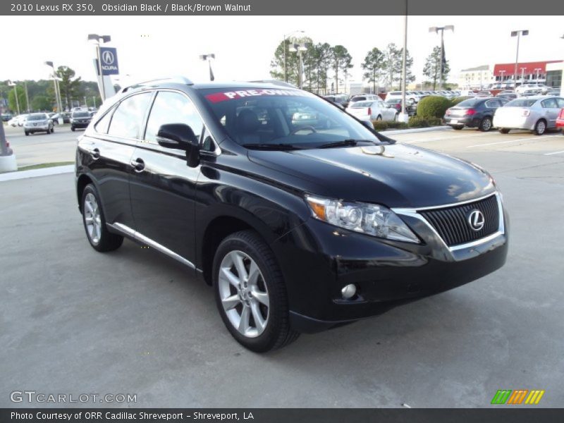 Obsidian Black / Black/Brown Walnut 2010 Lexus RX 350